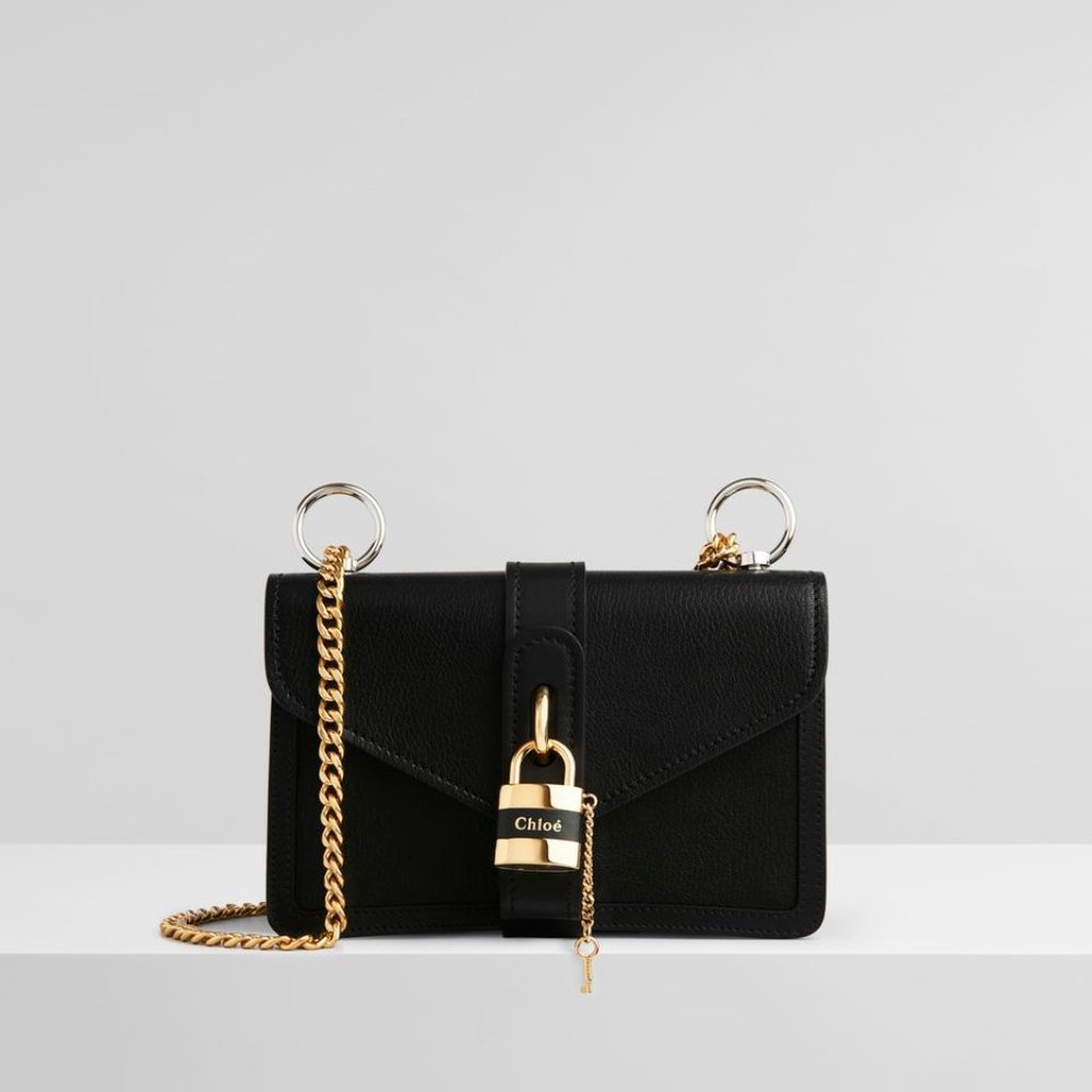 Chloé Aby Mini Black Leather Shoulder Bag